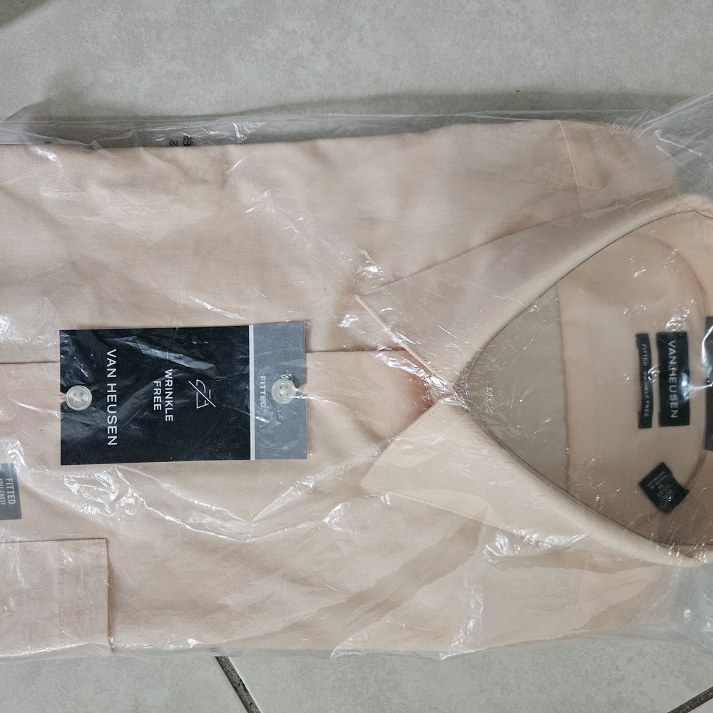 Van Heusen Light Peach Fitted Shirt